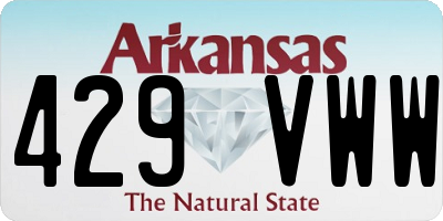 AR license plate 429VWW
