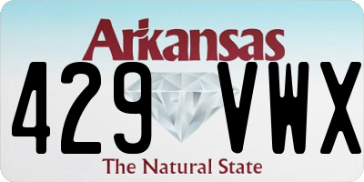 AR license plate 429VWX