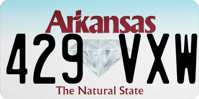 AR license plate 429VXW