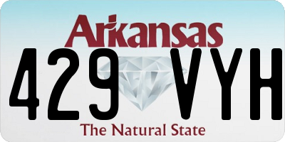 AR license plate 429VYH