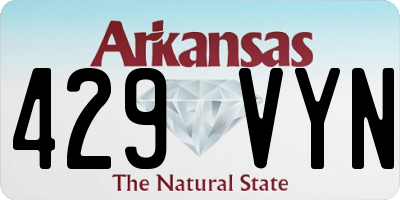 AR license plate 429VYN