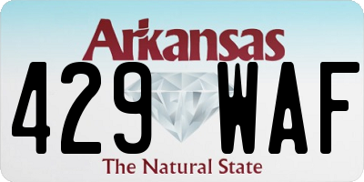 AR license plate 429WAF