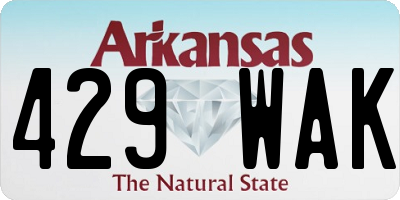 AR license plate 429WAK