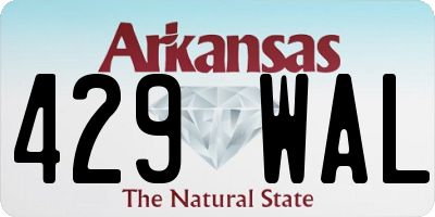 AR license plate 429WAL