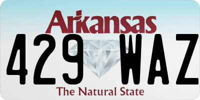 AR license plate 429WAZ