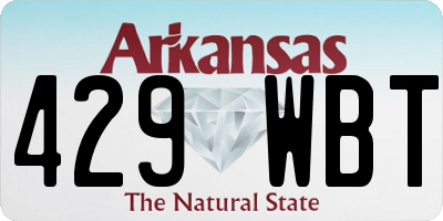AR license plate 429WBT