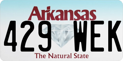AR license plate 429WEK