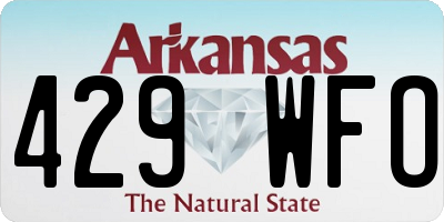 AR license plate 429WFO