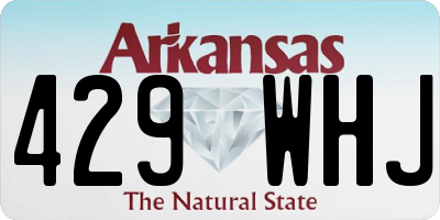AR license plate 429WHJ