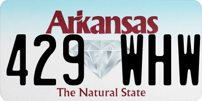 AR license plate 429WHW