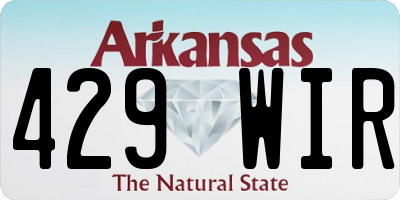 AR license plate 429WIR