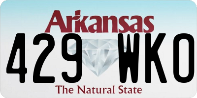 AR license plate 429WKO