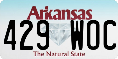 AR license plate 429WOC