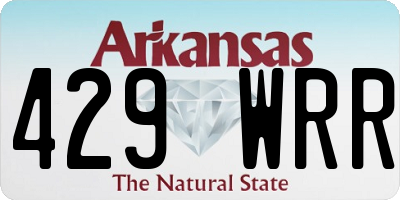 AR license plate 429WRR