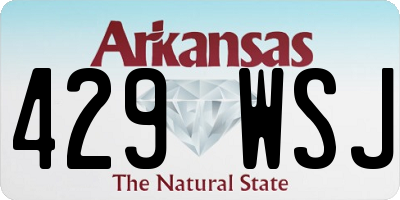 AR license plate 429WSJ