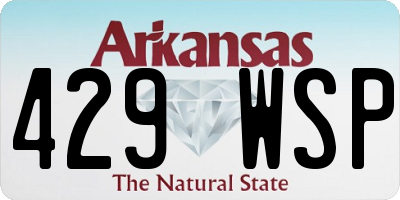 AR license plate 429WSP