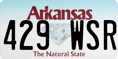AR license plate 429WSR