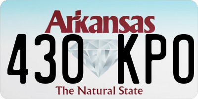 AR license plate 430KPO