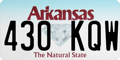 AR license plate 430KQW