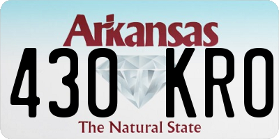 AR license plate 430KRO