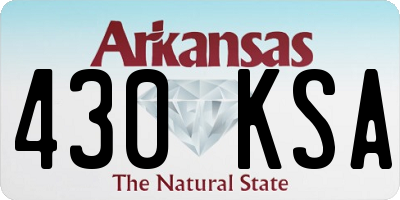 AR license plate 430KSA