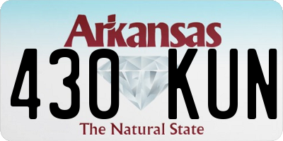 AR license plate 430KUN