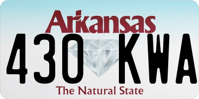 AR license plate 430KWA