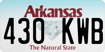 AR license plate 430KWB