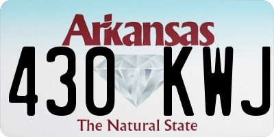 AR license plate 430KWJ