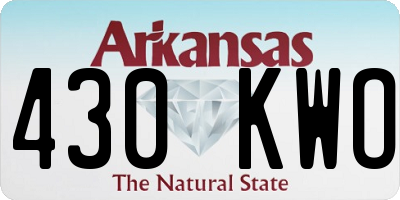 AR license plate 430KWO