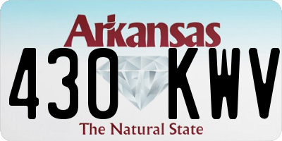 AR license plate 430KWV