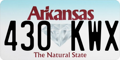 AR license plate 430KWX