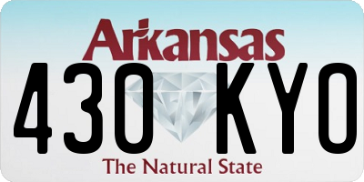 AR license plate 430KYO