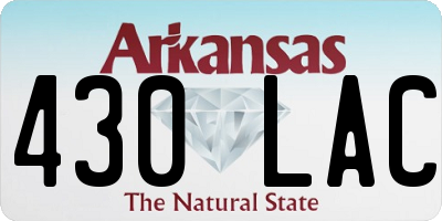 AR license plate 430LAC