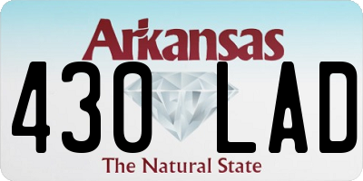 AR license plate 430LAD