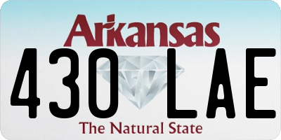 AR license plate 430LAE