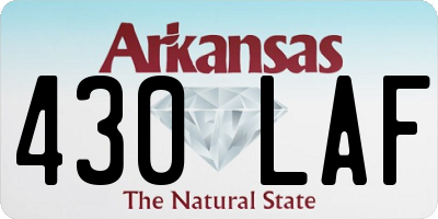 AR license plate 430LAF