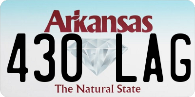 AR license plate 430LAG