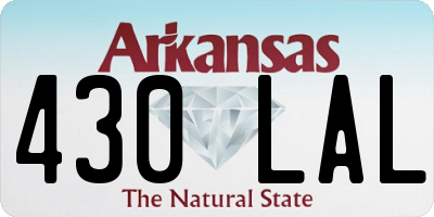 AR license plate 430LAL