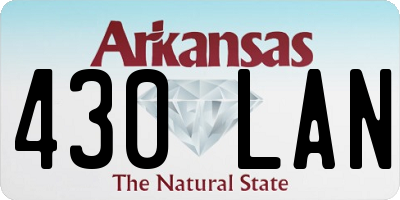AR license plate 430LAN