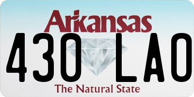 AR license plate 430LAO
