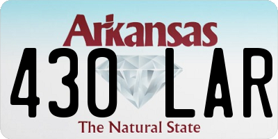 AR license plate 430LAR