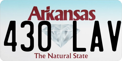 AR license plate 430LAV