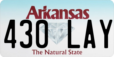 AR license plate 430LAY