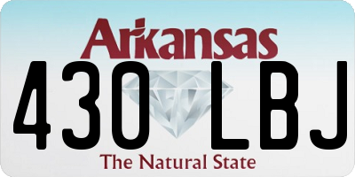 AR license plate 430LBJ