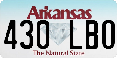 AR license plate 430LBO