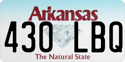 AR license plate 430LBQ