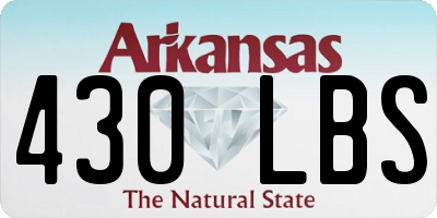 AR license plate 430LBS