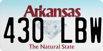 AR license plate 430LBW