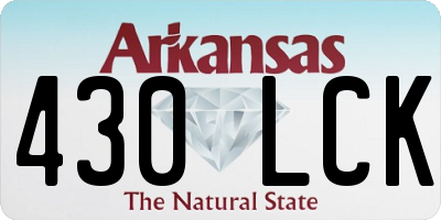 AR license plate 430LCK